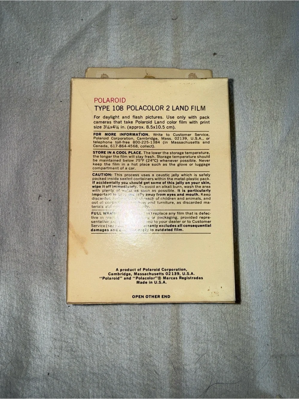 Vintage Polaroid Type 108 Two Pack with Additional Singular Type 108 Pack